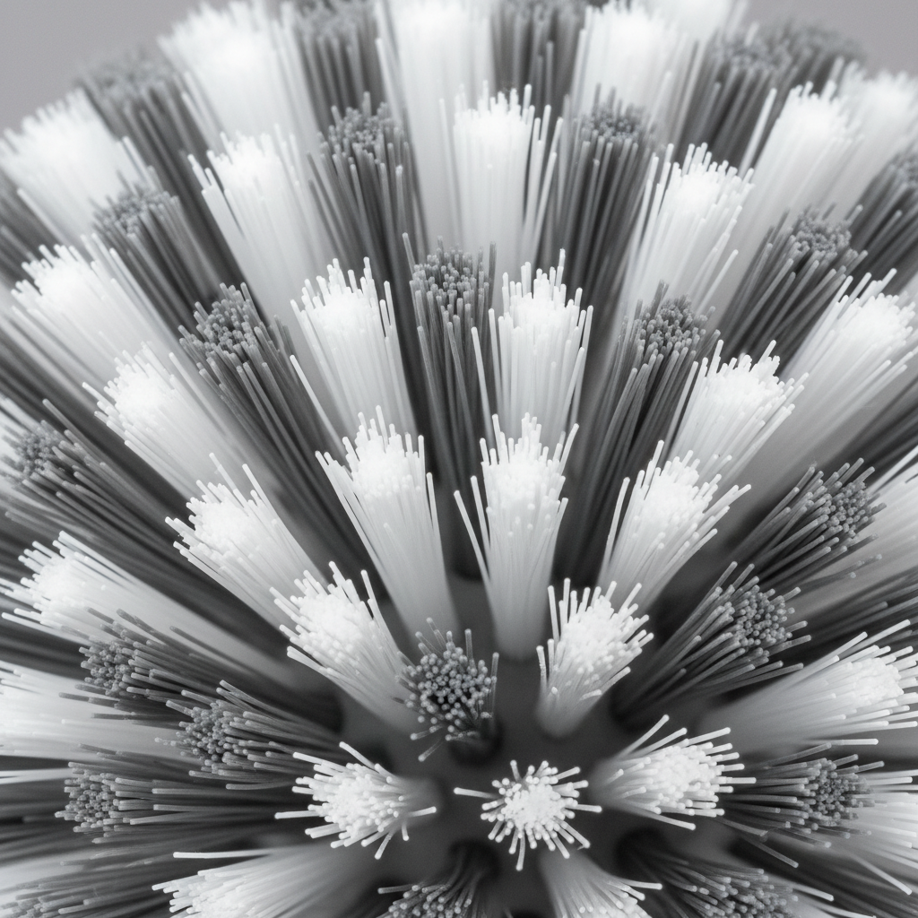 Close-up of cleaning brush bristles
