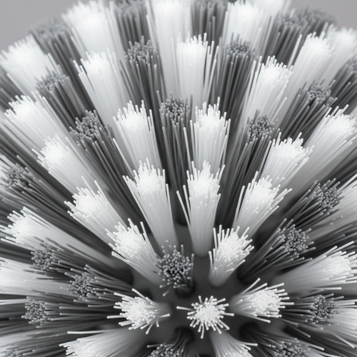 Close-up of cleaning brush bristles