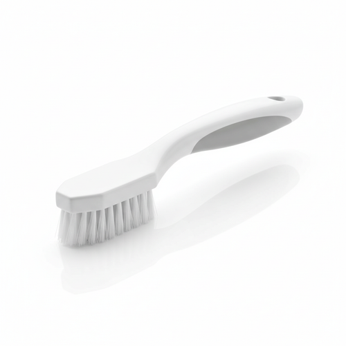 Narrow grout and gap detail cleaning brush on white background