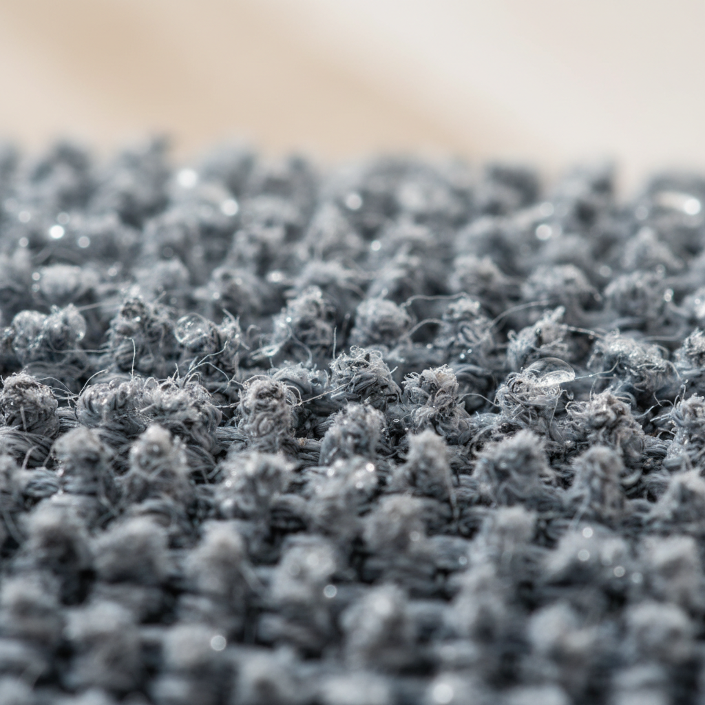 Close-up of textured scrubbing side of cleaning cloth